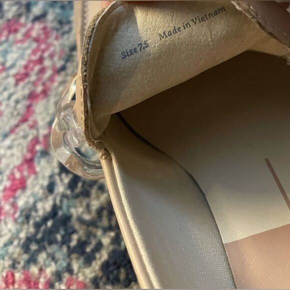 Dolce Vita Leather Platform Loafers w/Acrylic Chain Chunky 7.5 - Picture 7 of 8